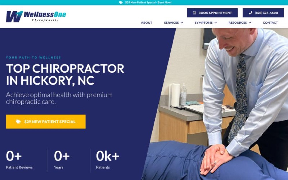 Become Healthier chiropractic website screenshot
